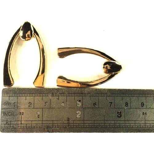 Metal clip Cord Cap End Stopper Triangle strap end caps Leather Clip for purse making corner protector for bag findings
