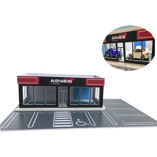 1/64 Car Model Scene Exhibition Hall Repair Modified Factory Architecture Modelling Diorama Ho Train N Scale Railway Layout