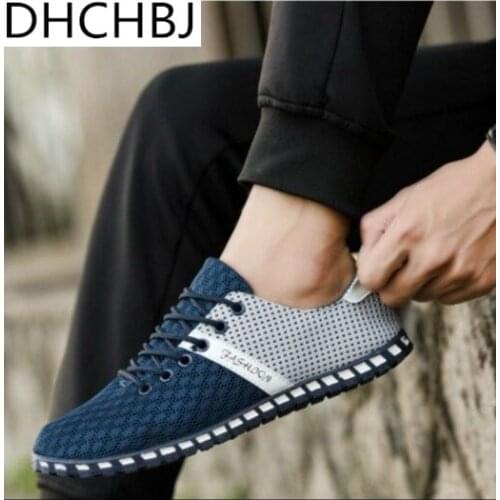 Big size Breathable Mesh Men Casual Shoes New 2021 Fashion Men Shoes Soft Spring Autumn Footwear For Male Plus Size 46