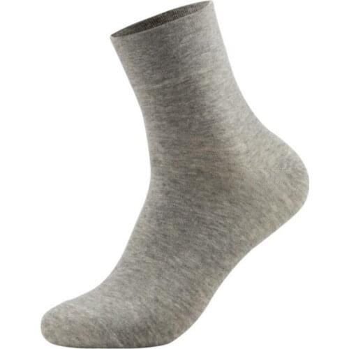 Men Solid Cotton Ankle Socks Black White Grey Crew Socks Business Men Winter Thick Short Socks 6Pairs/lot AL236SC