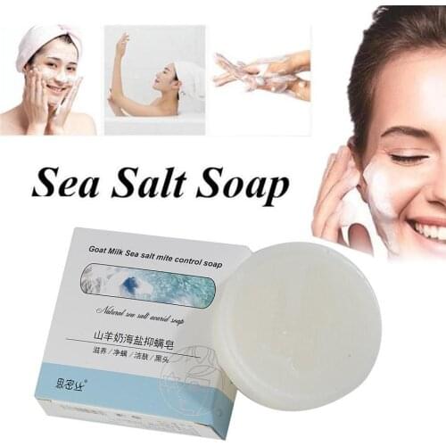 Goats Milk Handmade Soap Removal Acne Blackhead Smooth Skin Tightening Pores Deep Cleaning Whitening Moisturizing Soap