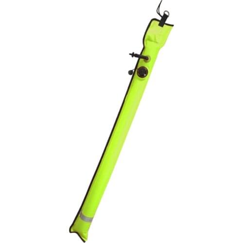 1M Scuba Diving Inflatable SMB Surface Signal Marker Buoy Visibility Float Signal Tube Sausage,Yellow