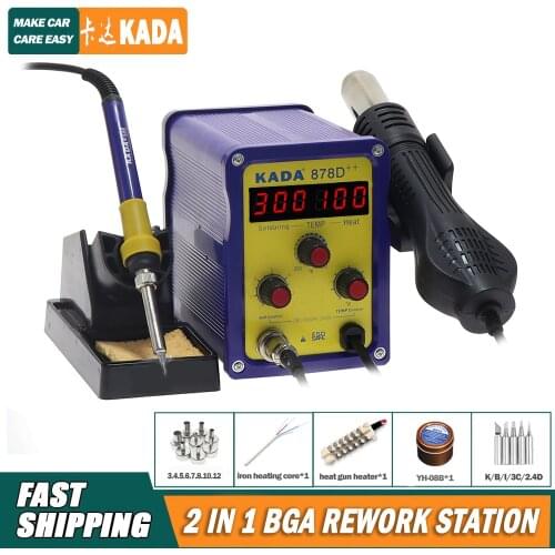KADA 878D multi-function environmental protection soldering station combined heat capacity welding machine SOIC CHIP QFP BGA