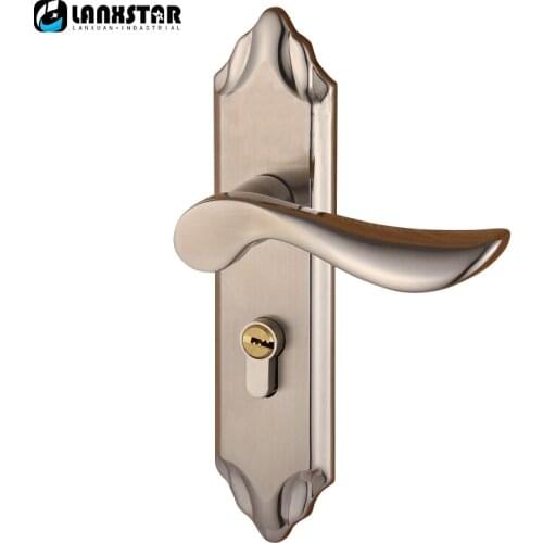 German Tech European Minimalist Wooden Door Stainless Steel Door Handle Interior Bedroom Lock