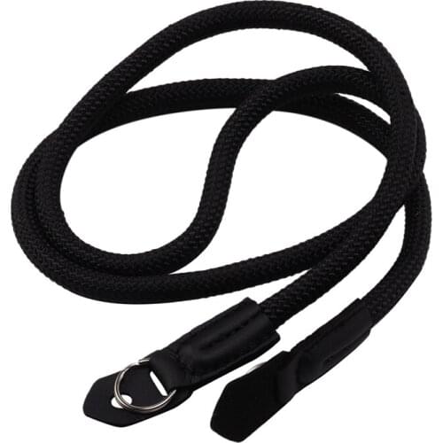 Nylon Camera Rope Mountaineering Camera Shoulder Neck Strap Belt SLR Cameras Strap Accessories Part(Black)