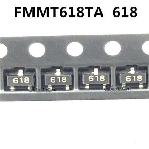 Original 100pcs/ FMMT618TA 618 SOT23