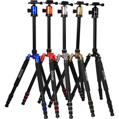 Zomei Z888 5 Color Professional Portable Traveling Tripod Monopod Ball Head for Digital SLR DSLR Camera 15KG Maximum Loading