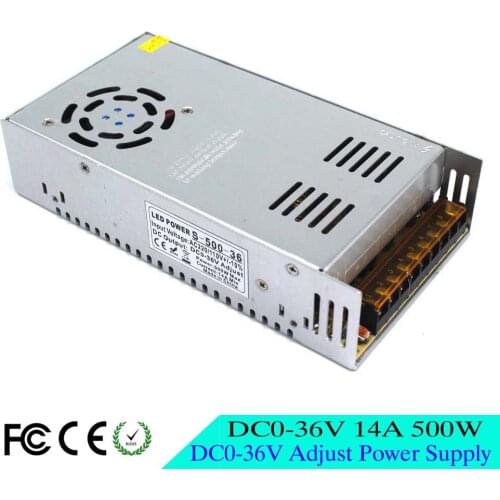Regulated Adjustable DC0-36V 500W Power supply 14A Driver Transformers 110V 220V AC DC 36V for LED Strip CNC 3D Print Motor