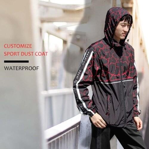 Customize Sports Coat with Dismantled Cap Cloth Waterproof Outdoor Hiking Sport Clothes Soft Comfortable Wind Dust Cloth