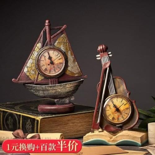 Nordic personality originality retro personality electronic clock / TV cabinet soft Ornament / Desk Clock