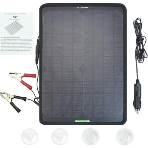 Universal High Efficiency 12V 10W 7.5W 5W Portable Solar Power Panel Car Battery Charger Marine Boat Outdoor Auto Charger Backup