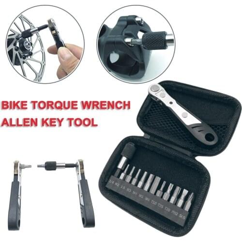 Bicycle Bike Torque Wrench Allen Key Tool T25 Plum Blossom Hexagon 3/4/5/6/8mm Combination Socket Spanner Set Repair Tool Kits