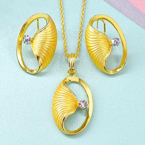 ZEA Dear Jewelry Hot Selling Big Jewelry Set For Women Earrings Necklace Pendant Heart Jewelry Findings For Wedding Anniversary