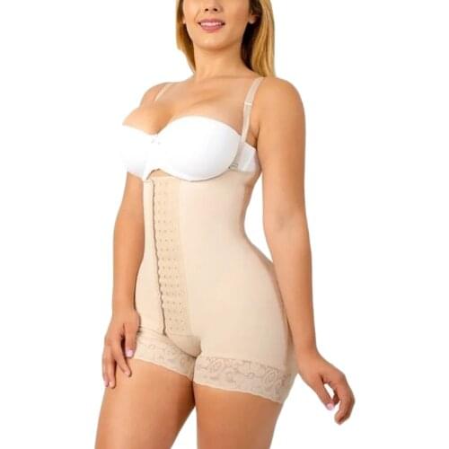 Womens Lace Sexy Reducing girdles Shapewear HOOK AND EYE CLOSURE Tummy Control Adjustable Bust Bodysuit slimming Body Shaper