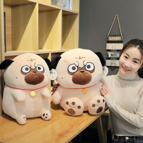 1pc Original The Emperor Arrogant Cat Upset Pug Dog Plush Toy Cute Stuffed Cartoon Animal Soft Pillow For Kids Birthday Gift