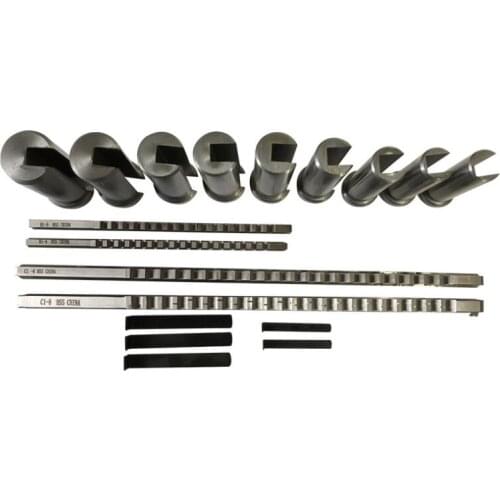 18pc HSS Metric Keyway Broach Cutter B C Push Type 4mm 5mm 6mm 8mm +5pc Shim Cutting Tool + 9pc Bushing Sleeve Metalworking