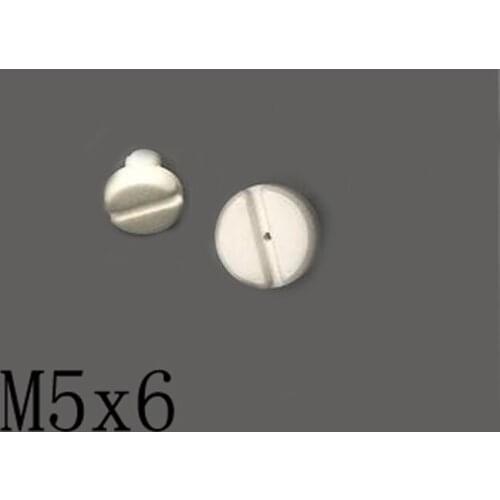 2pcs M5x6mm Slotted Cylindrical Head Holes Screw Ceramic Insulated Bolt High Temperature Corrosion Resistance Zirconin