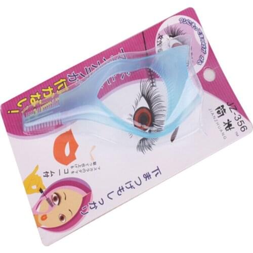 Wholesale 1000pcs New 3 in 1 Cosmetic Mascara Applicator Guide Tool Eyelash Comb Mascara Auxiliary Device With Retail Packing