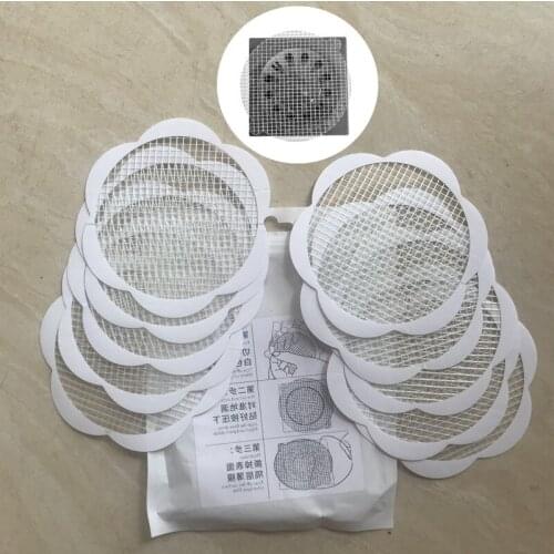 30pcs Disposable shower drain hair catcher Plug Trap stopper filter sticker Anti-Blocking Strainer Net bathroom Kitchen Supplies