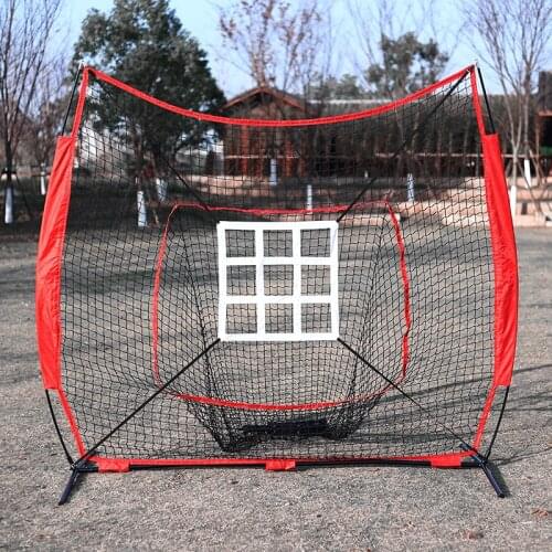 7X7 Ft Baseball Practice Net with Frame Hitting Pitching Batting Catching Backstop Equipment Training Aids Strike