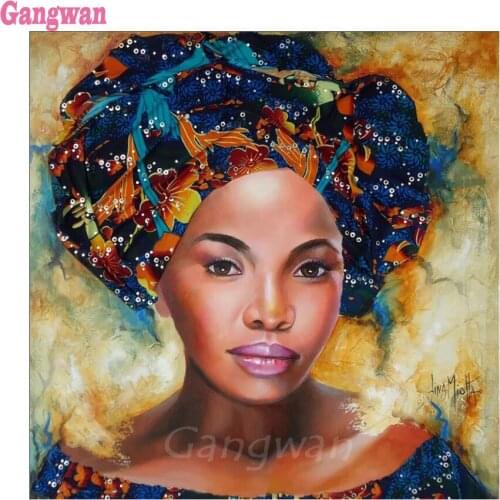 Africa beauty diy 5d diamond Embroidery woman ,3d Diamond painting Cross stitch kits wall art decoration 5d Diamond Mosaic set