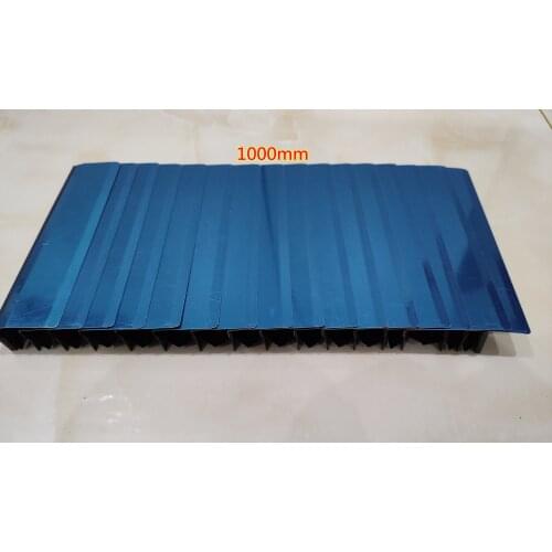 Armored flat bellow cover, 200 mm x 20 mm x 1000 mm