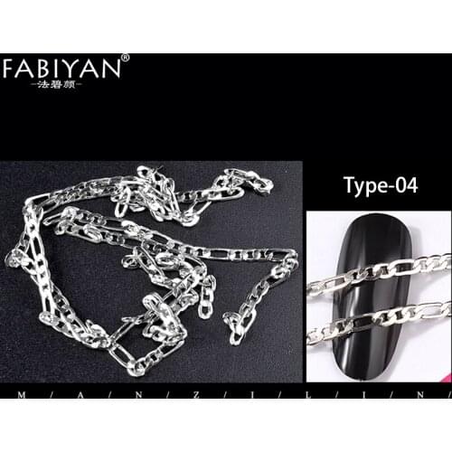50cm Nail Art Chain Striping Jewelry Decoration Charm Metal Gold Silver Hollow 3D Tips DIY Design Line Accessories Manicure Tool