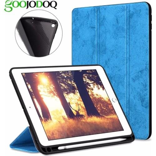 Case cover for ipad pro 12.9 with Pencil Holder pu leather case for ipad pro 12.9 Folding Folio Cases Auto Wake / Sleep