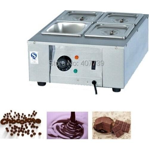 DIY 4 tanks Electric chocolate melter ,4 pots stainless steel baking chocolate melting stove/pot