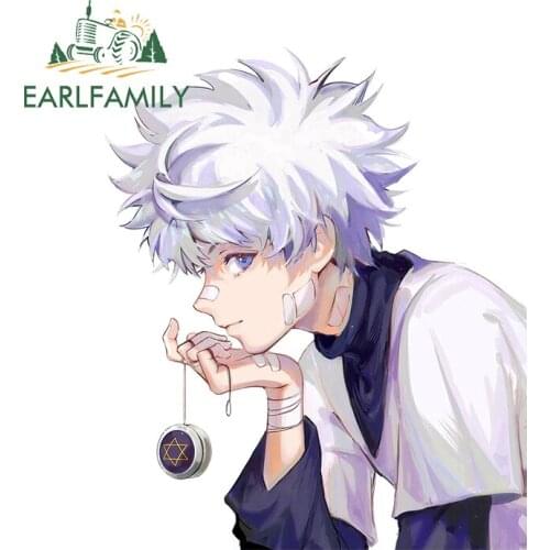 EARLFAMILY 13cm for Hunter X Hunter Killua Zoldyck Anime Car Sticker Creativite Windows Decal ScratchProof Car Door Protector