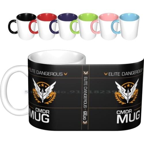 Elite Dangerous-Commander-Triple Elite Ceramic Mugs Coffee Cups Milk Tea Mug Elite Dangerous Triple Elite Elite Dangerous Sci