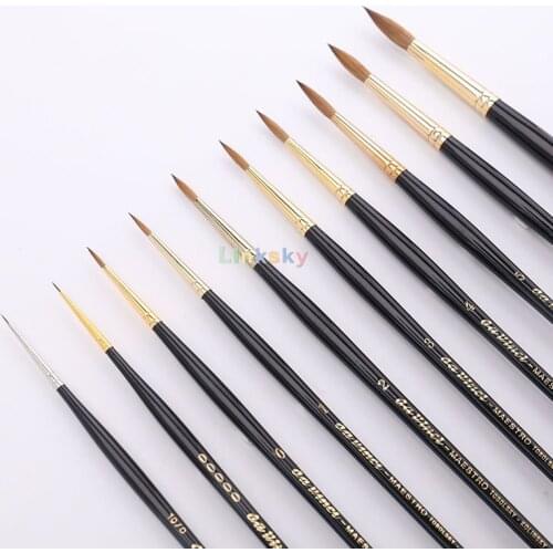 Da Vinci Watercolor Series 11 Maestro Paint Brush, Fuller English Round Kolinsky Red Sable with Gift Box, unmatched resiliency