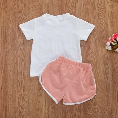 Kids Girls Summer Clothes Set Casual Pullover Cartoon Dinosaur Printed O-Neck Short Sleeve Blouse Top Sports Shorts 2Pcs Outfits