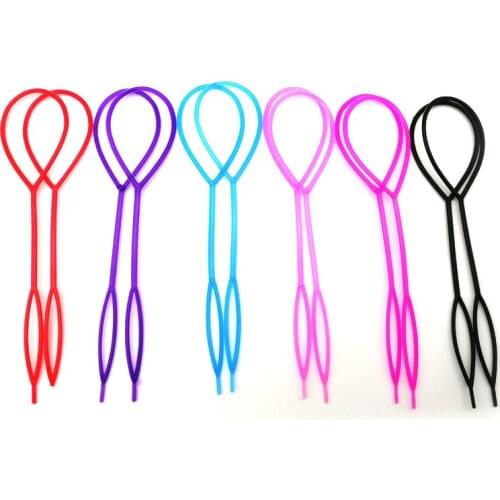 Magic Bun Ponytail Creator Plastic Loop Styling Tools Black Topsy Pony topsy Tail Hair Braid Maker Styling Tool for kids