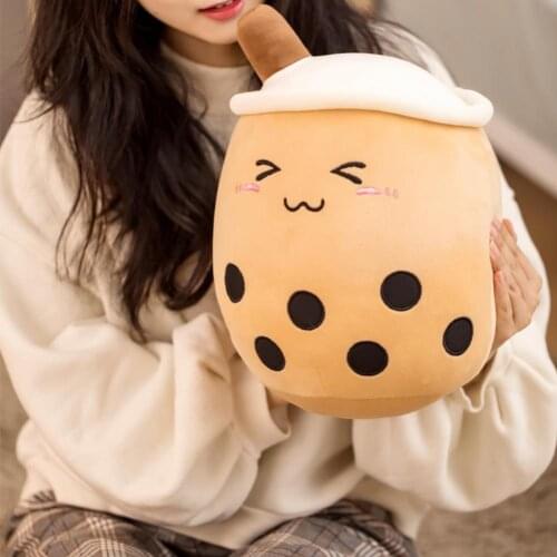 Lovely Doll Pillow Tea Cup Shape Soft Plush Toy Milk Decorative Supplies for Girl Gift