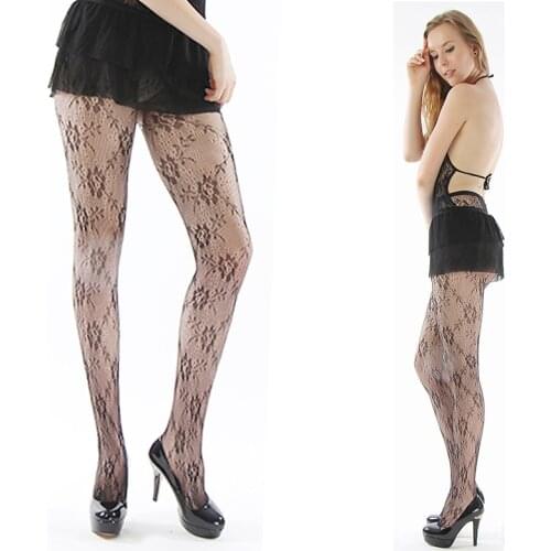 Fashion Woman Lady Girls Black Sexy Pattern Jacquard Pantyhose Tights Stockings 928