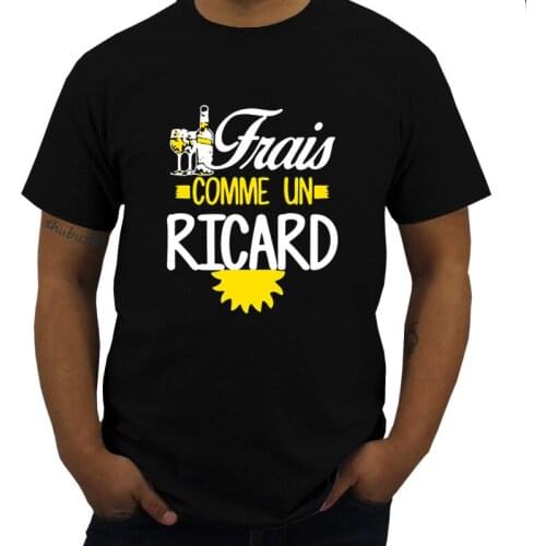Men Cotton T Shirt Summer Brand Tshirt Custom Printed Men T shirt Frais comme un ricard wine T-Shirt Fashion Unisex Teeshirt