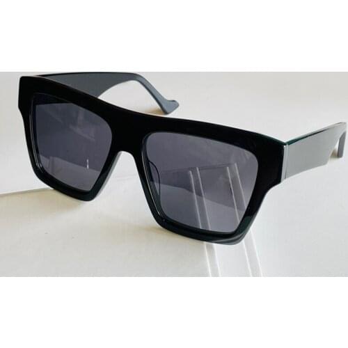 Falt top sqaure acetace frame sunglasses for men fashion style grey lens lady eyewear