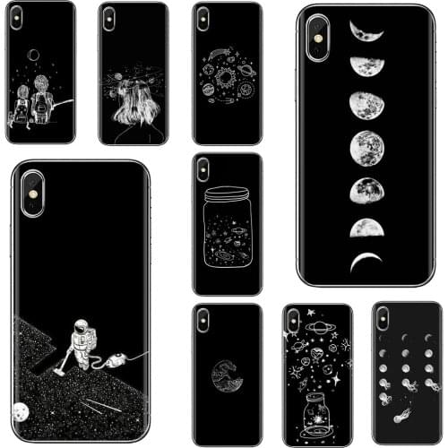 Sun-Moon-C-stars-sky-Space-planet Soft Bag Case For Huawei Nova 2 2i 3 3i Y3 Y5 Y6 Y7 Y9 Prime 2015 2016 2017 2018 2019