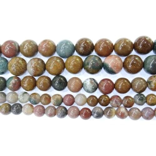 Natural Stone Marine agates stone Loose Beads Round Stone Beads 6 8 10mm For Jewelry Making DIY Bracelet Necklace