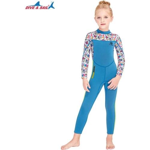 Girls Neoprene Surfing Wetsuit Diving Suits Children Print Swimsuit Swimwear For Kids Jellyfish Swimming Suit Scuba
