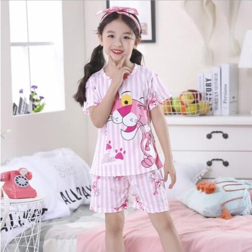 Baby Girl Clothes Nightwear Summer New Boy Girl Sleepwear Pajamas Set Pyjamas Kids t shirt+Shorts Clothing Suits Pijimas Infant