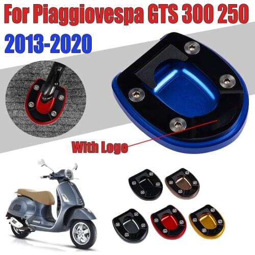 For Vespa GTS300 GTV GTS 300 250 2013-2020 2019 Motorcycle Kickstand Extension Plate Foot Side Stand Enlarge Pad Support Plate