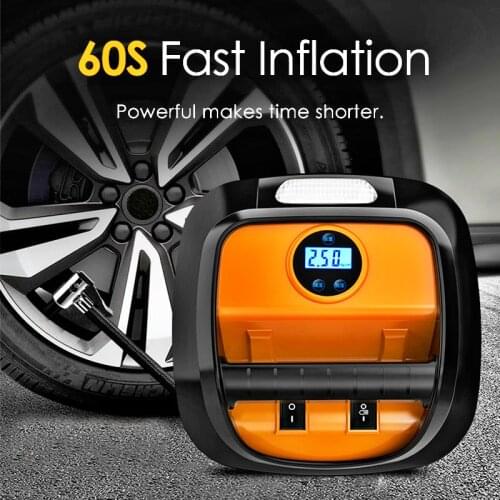 Portable Car Air Compressor DC 12V Digital Tire Inflator Air Pump 150 PSI Car Air Compressor for Car Motorcycles Bicycles