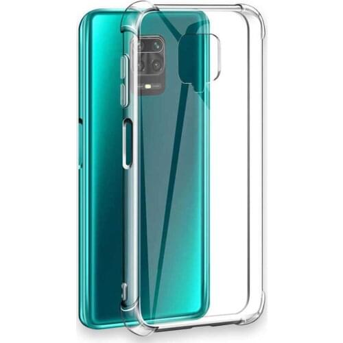 Clear TPU Case Cover for Xiaomi Redmi Note 9S/9 Pro ShockProof Antishock Reinforced Edges Soft Shock Protective Bumper