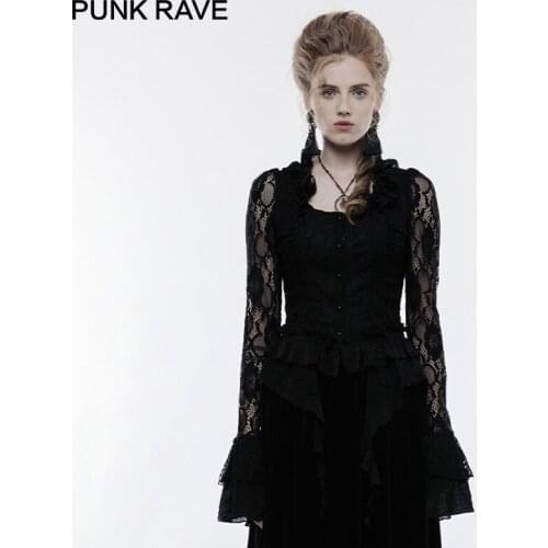 Женские рубашки PUNK RAVE China At AliExpress