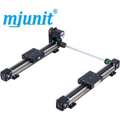 Mjunit manual or motorized long length slide rail guideway for intelligent LCD interactive screen TV multimedia touch screen TV