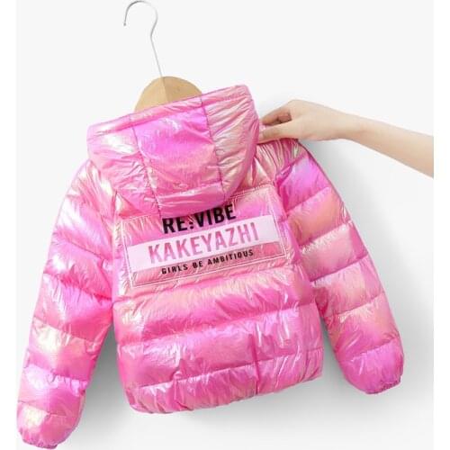 Winter Autumn Childrens Down Jacket Fashion Letter Printing Baby Girls Coat Warm Colorful Jacket Boys Fall Clothes for Toddler