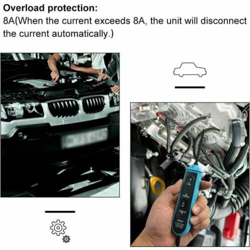 Car Circuit Tester Power Probe Car Electric Circuit Tester Automotive Tools 6-24V With 5m Cable Charger Tool Car Inspection Tool