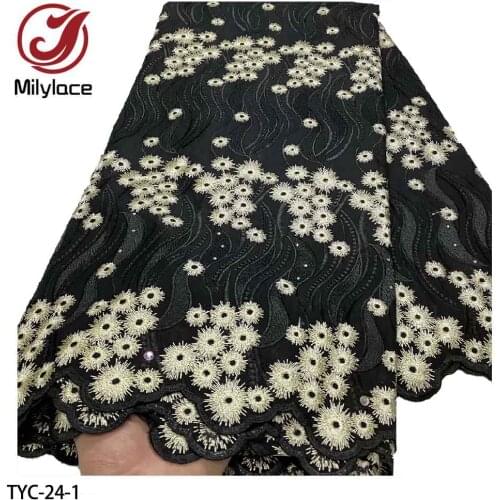 African Swiss Voile Lace Fabric High Quality Nigeria Cotton Lace Fabric Swiss Voile Lace for Party Dress TYC-24